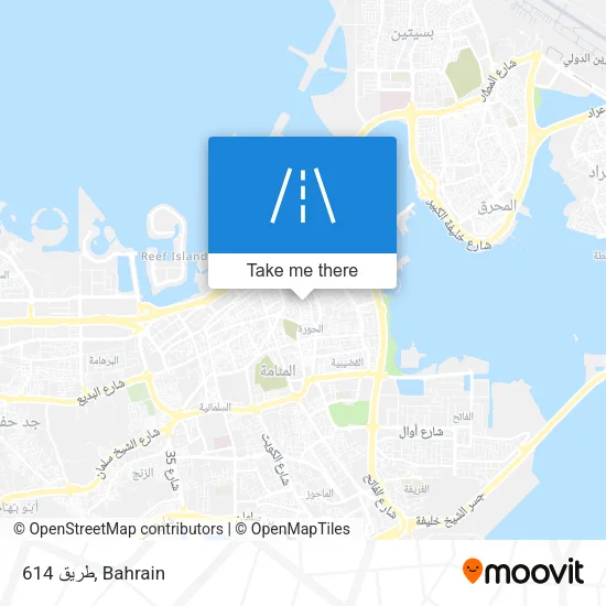 طريق 614 map
