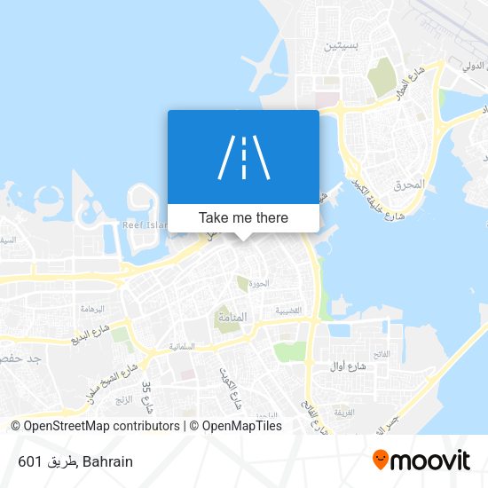 طريق 601 map