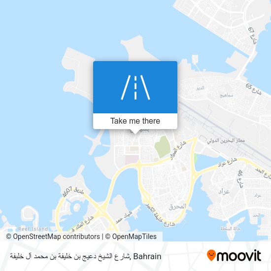 شارع الشيخ دعيج بن خليفة بن محمد آل خليفة map