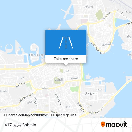 طريق 617 map