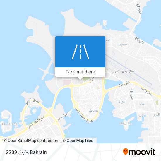 طريق 2209 map