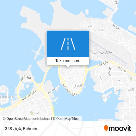 طريق 358 map