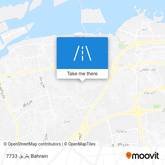 طريق 7733 map