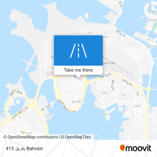 طريق 413 map