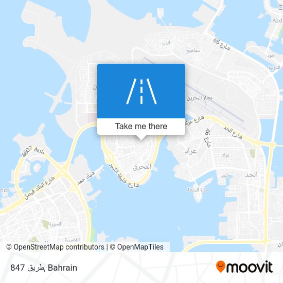 طريق 847 map