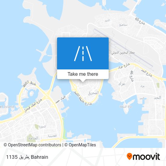 طريق 1135 map