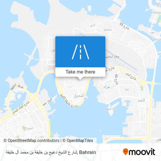 شارع الشيخ دعيج بن خليفة بن محمد آل خليفة map