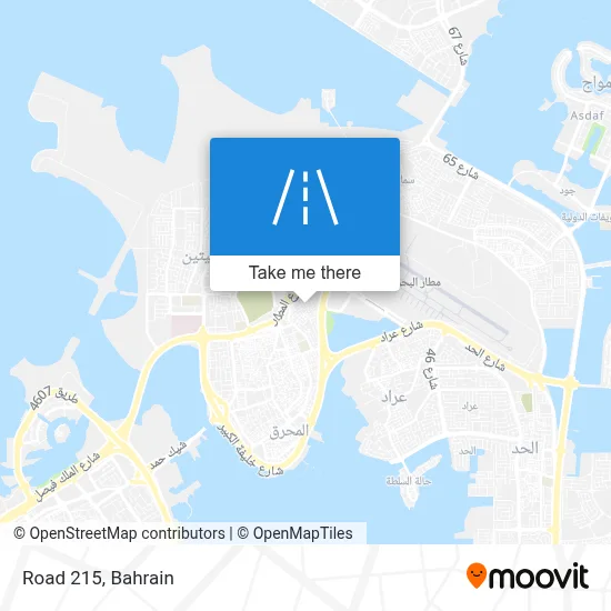 طريق 215 map