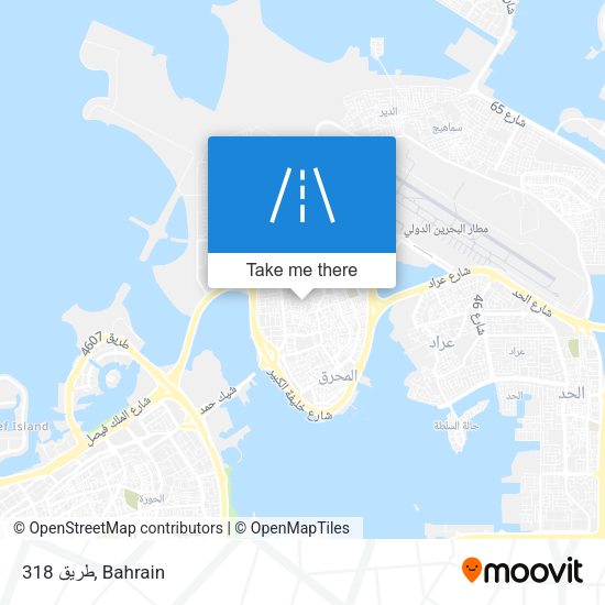 طريق 318 map