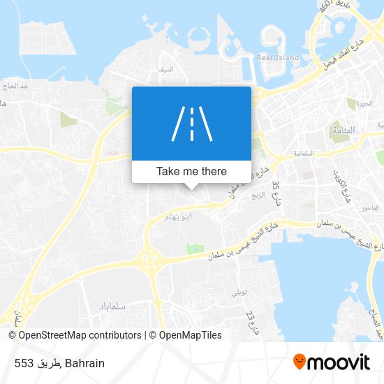 طريق 553 map