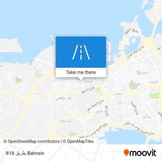 طريق 818 map