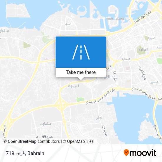 طريق 719 map