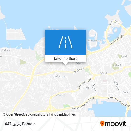 طريق 447 map