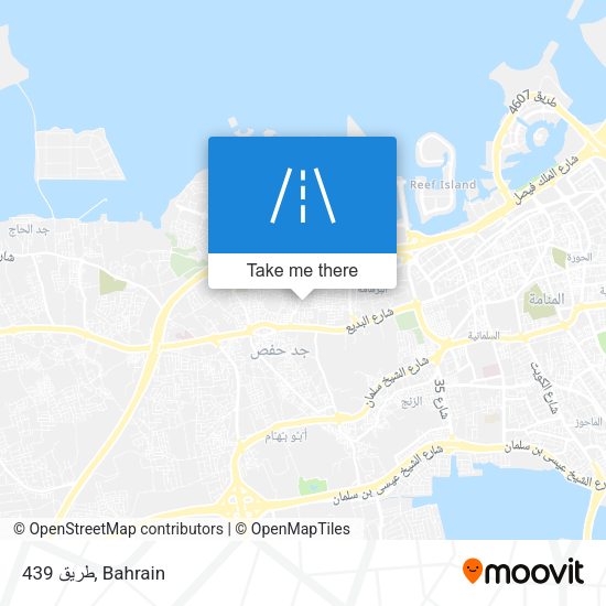 طريق 439 map