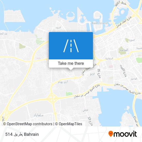 طريق 514 map