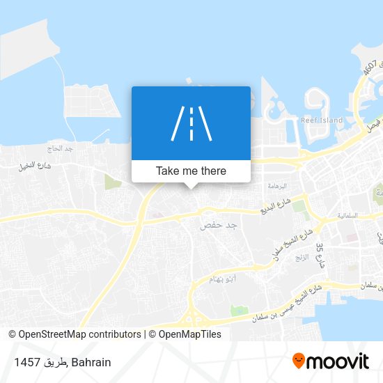 طريق 1457 map