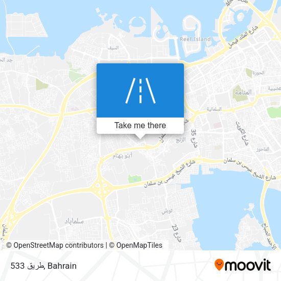 طريق 533 map