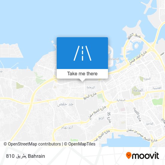 طريق 810 map
