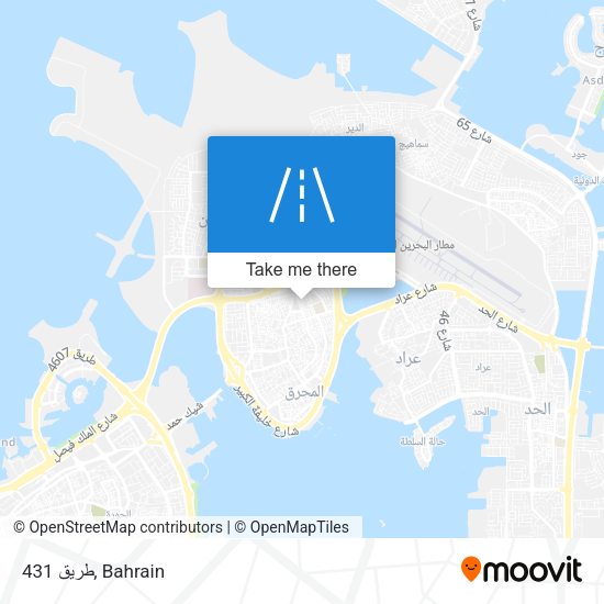طريق 431 map