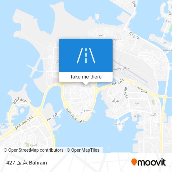 طريق 427 map