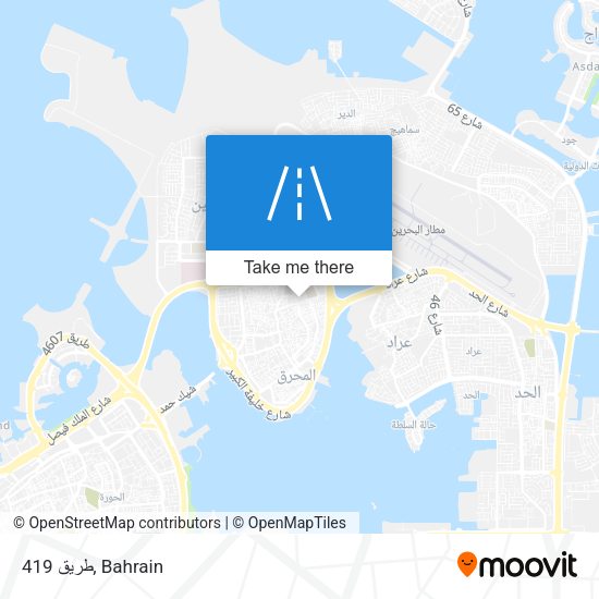 طريق 419 map