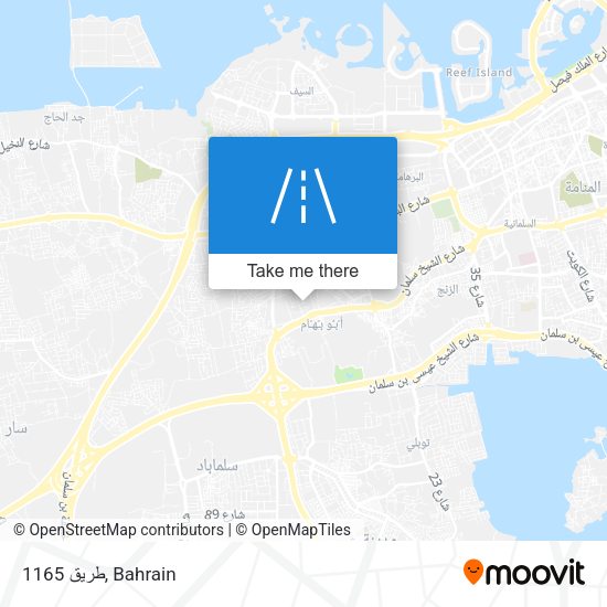 طريق 1165 map