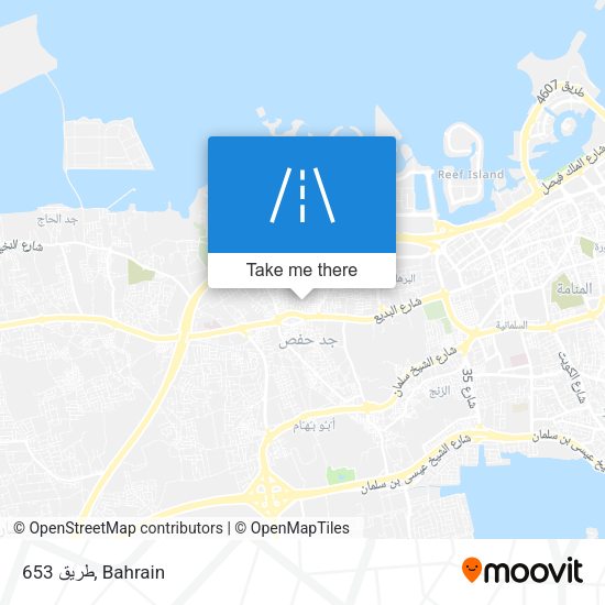 طريق 653 map