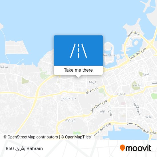 طريق 850 map