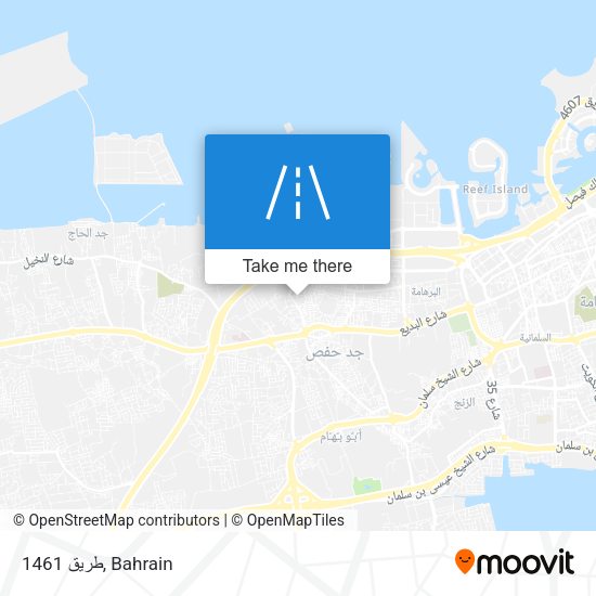طريق 1461 map