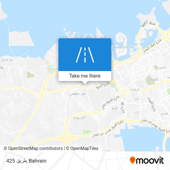 طريق 425 map