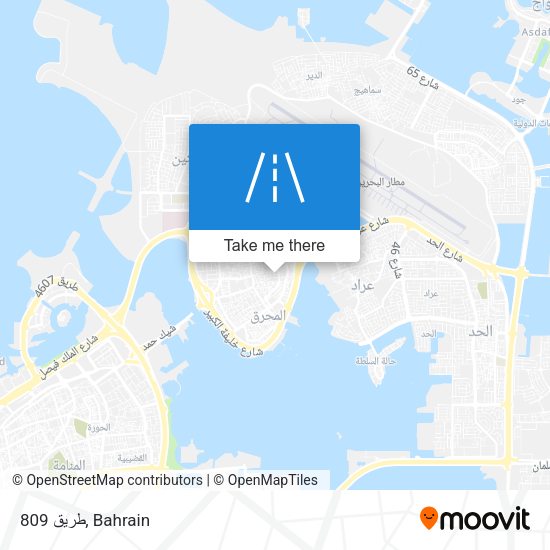 طريق 809 map