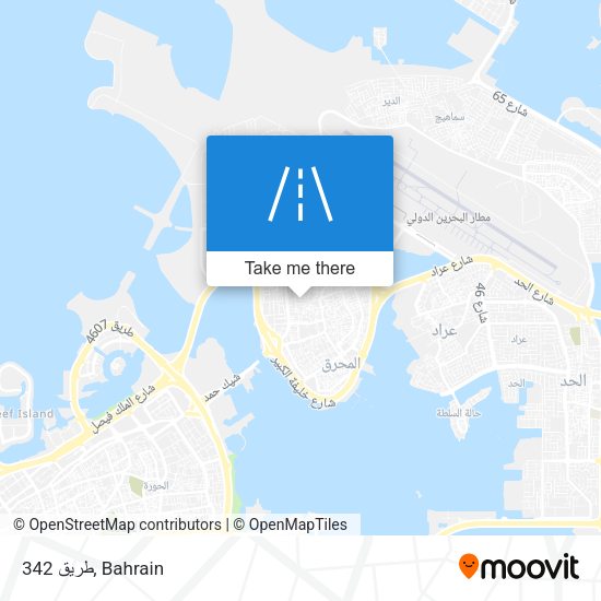 طريق 342 map