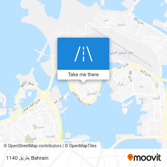 طريق 1140 map