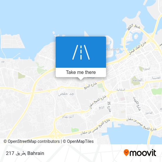 طريق 217 map