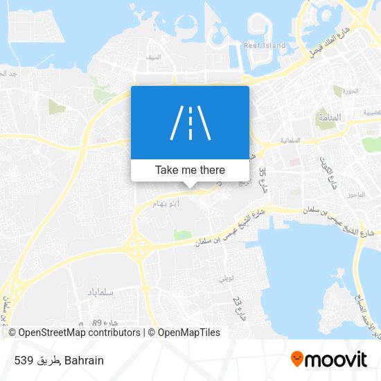 طريق 539 map