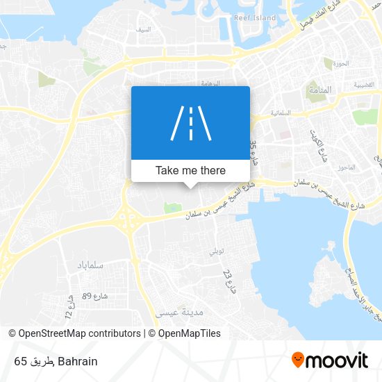 طريق 65 map