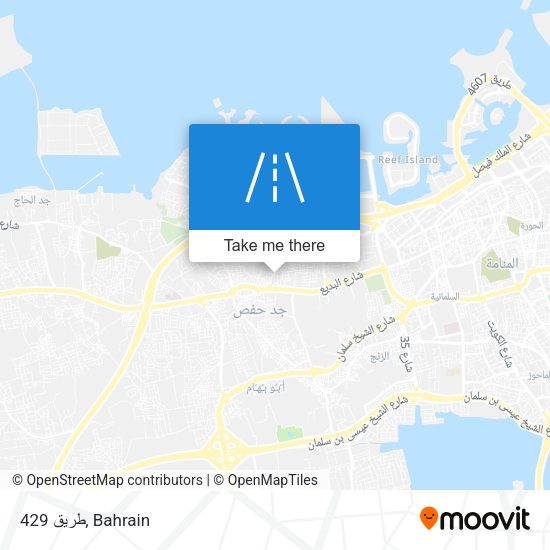 طريق 429 map