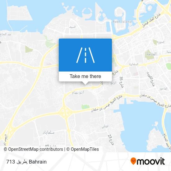 طريق 713 map