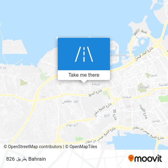 طريق 826 map