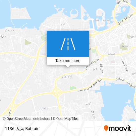 طريق 1136 map