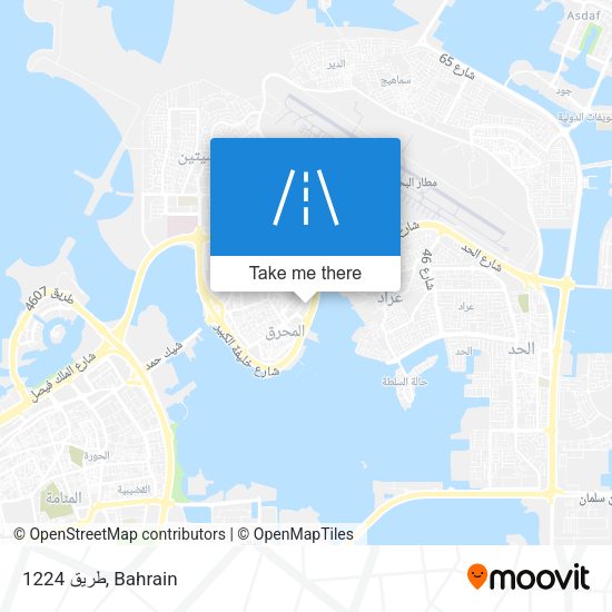 طريق 1224 map