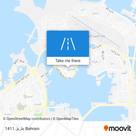 طريق 1411 map