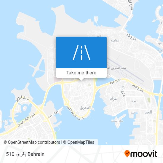 طريق 510 map