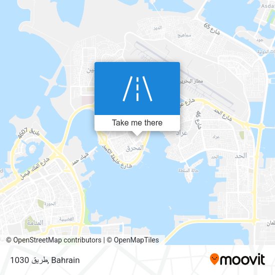 طريق 1030 map