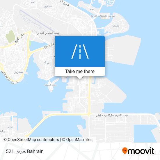 طريق 521 map