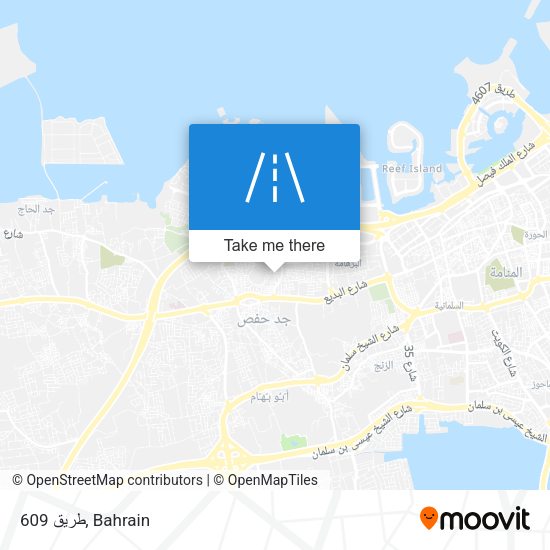 طريق 609 map