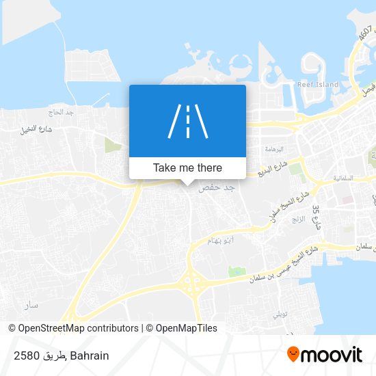طريق 2580 map