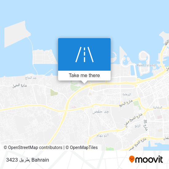 طريق 3423 map