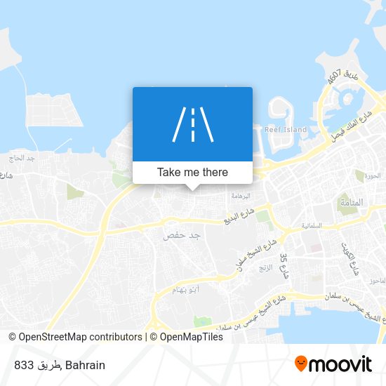 طريق 833 map