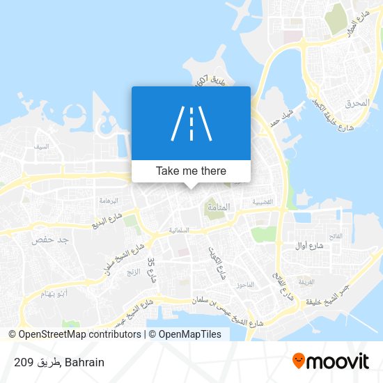 طريق 209 map